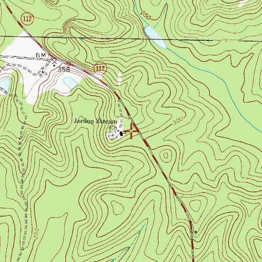 Topographic Map of Jordon Stream Church, GA