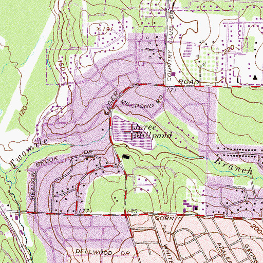 Topographic Map of Joree Millpond, GA
