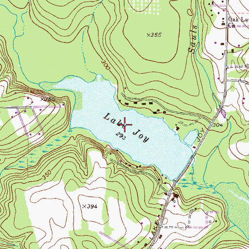 Topographic Map of Lake Joy, GA