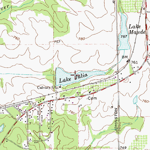 Topographic Map of Lake Julia, GA