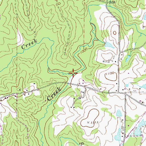 Topographic Map of Jumpin In Creek, GA