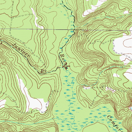 Topographic Map of Juniper Branch, GA