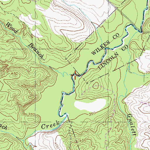 Topographic Map of Kary Wood Branch, GA