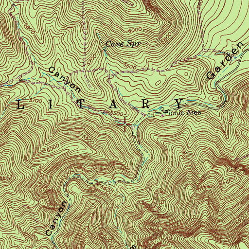Topographic Map of McClure Canyon, AZ