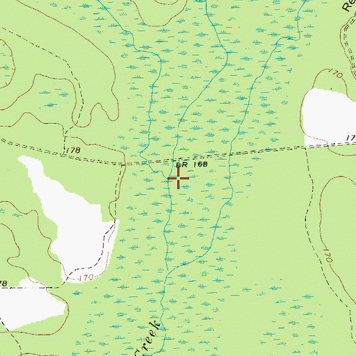 Topographic Map of Keel Creek, GA