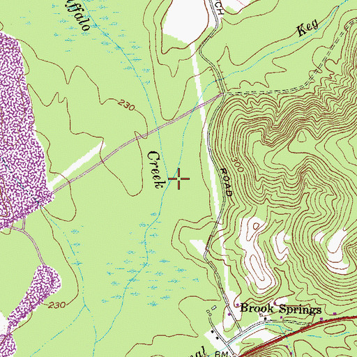 Topographic Map of Keg Creek, GA