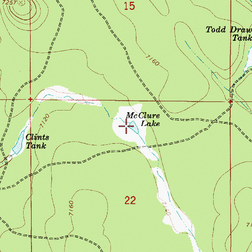 Topographic Map of McClure Lake, AZ