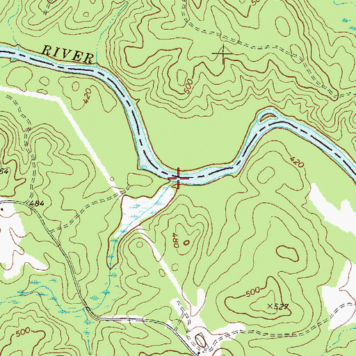 Topographic Map of Kegles Creek, GA