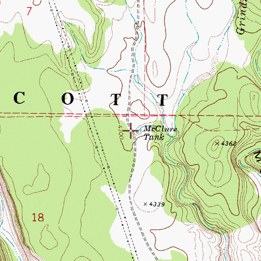 Topographic Map of McClure Tank, AZ