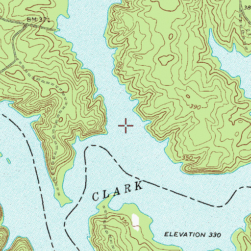 Topographic Map of Kemp Creek, GA
