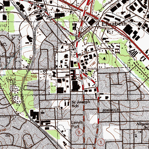 Topographic Map of Specialty Care of Marietta, GA