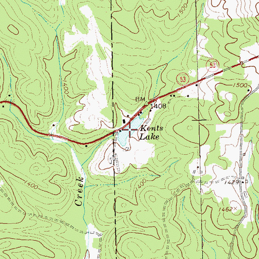 Topographic Map of Kents Lake, GA