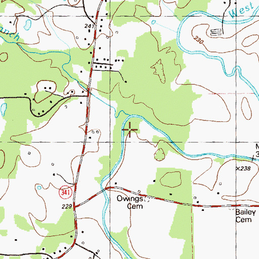 Topographic Map of Ketner Branch, GA