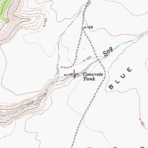 Topographic Map of Concrete Tank, AZ