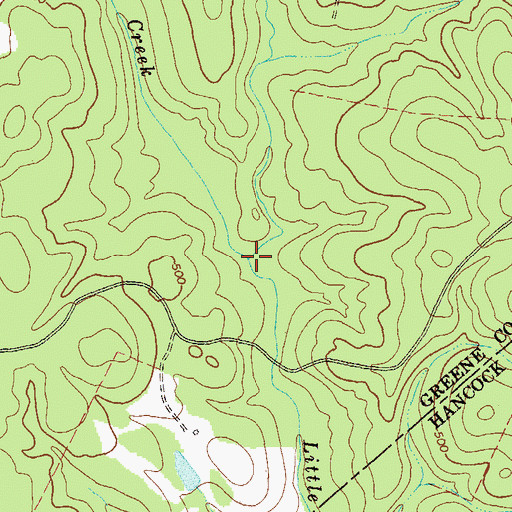 Topographic Map of Kimbro Creek, GA