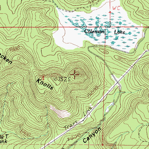Topographic Map of McCracken Knolls, AZ