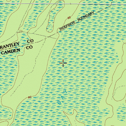 Topographic Map of Kings Bay, GA