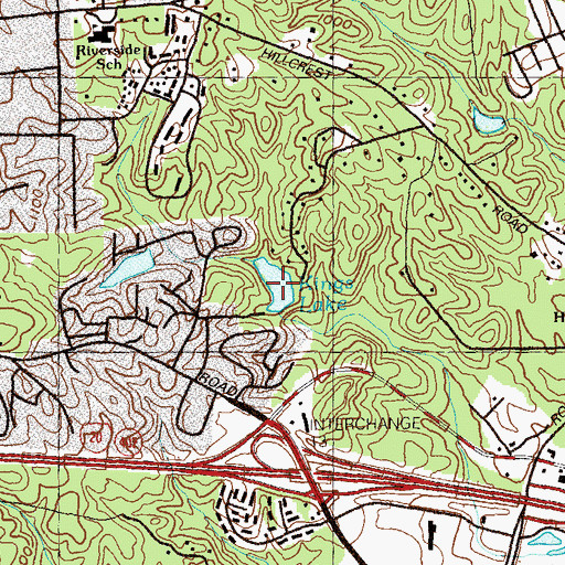 Topographic Map of Kings Lake, GA