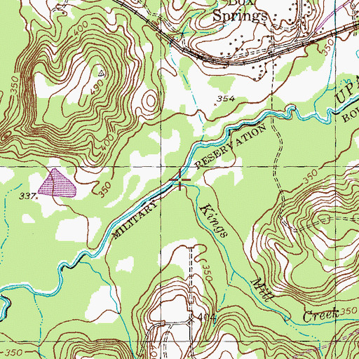 Topographic Map of Kings Mill Creek, GA