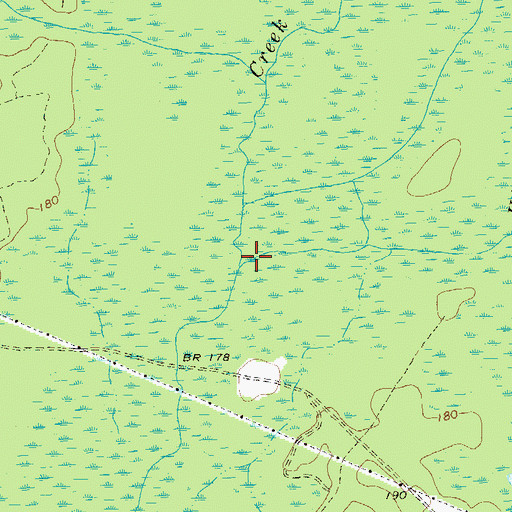 Topographic Map of Kiokee Creek, GA