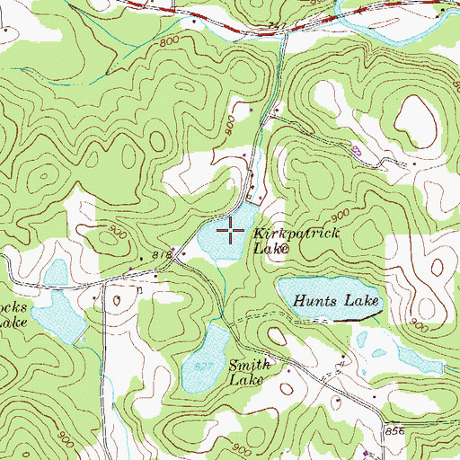 Topographic Map of Kirkpatrick Lake, GA
