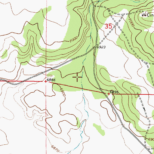 Topographic Map of McDermit Canyon, AZ
