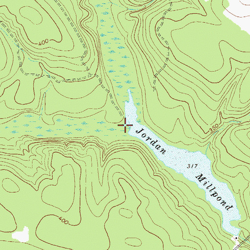 Topographic Map of Kittrell Creek, GA