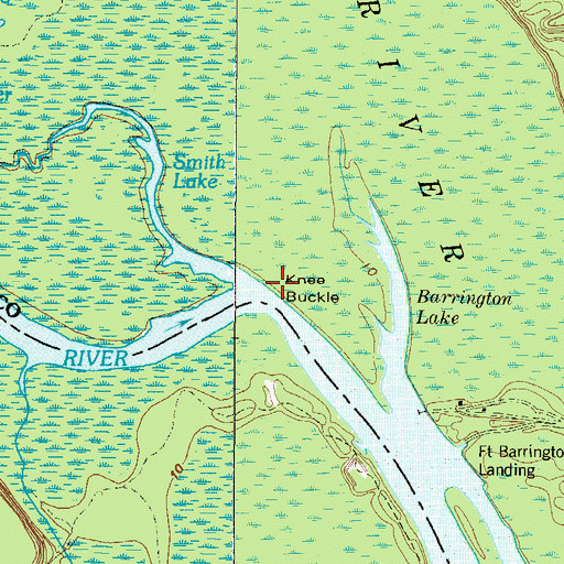 Topographic Map of Knee Buckle, GA