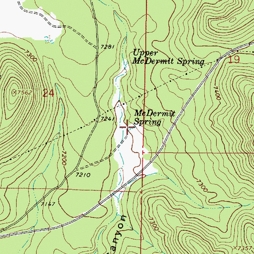 Topographic Map of McDermit Spring, AZ