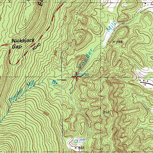 Topographic Map of Knight Spring, GA