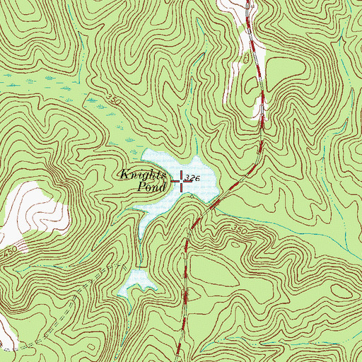 Topographic Map of Knights Pond, GA