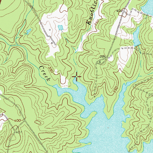Topographic Map of Knoblick Branch, GA