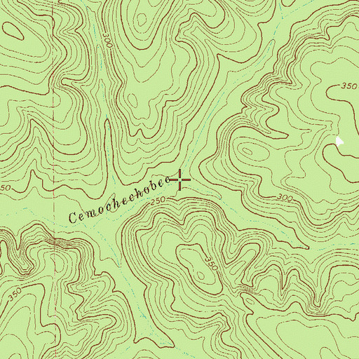 Topographic Map of Knowles Branch, GA