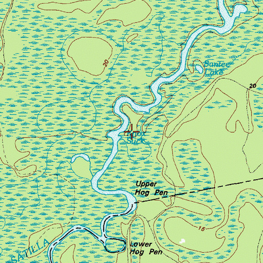Topographic Map of Knox Suck, GA