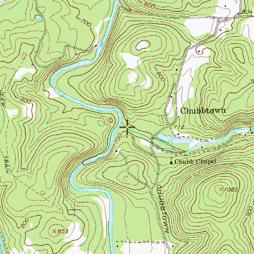 Topographic Map of Lake Creek, GA