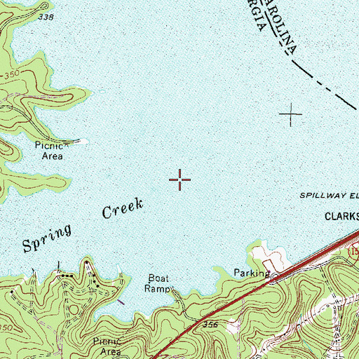 Topographic Map of Lake Spring Creek, GA