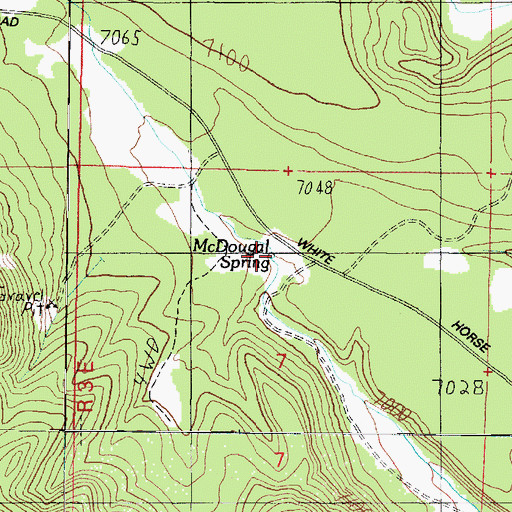 Topographic Map of McDougal Spring, AZ