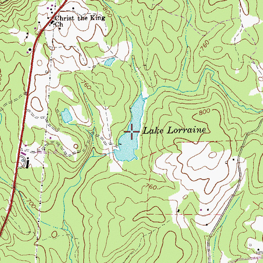Topographic Map of Lake Lorraine, GA