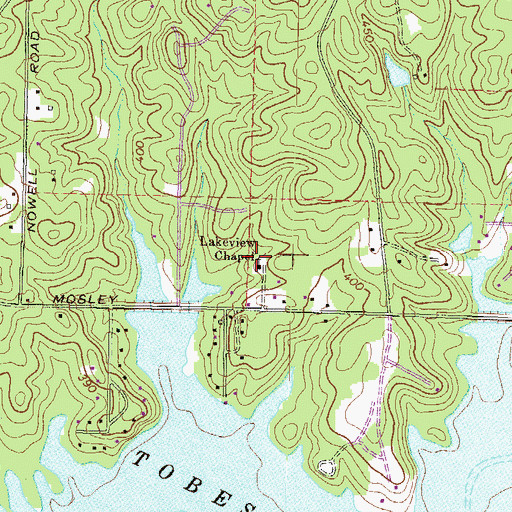 Topographic Map of Lakeview Chapel, GA
