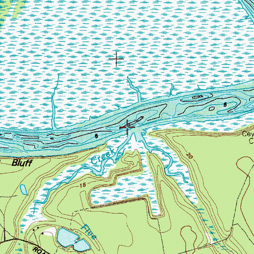 Topographic Map of Lang Creek, GA