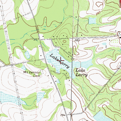 Topographic Map of Lake Larry, GA