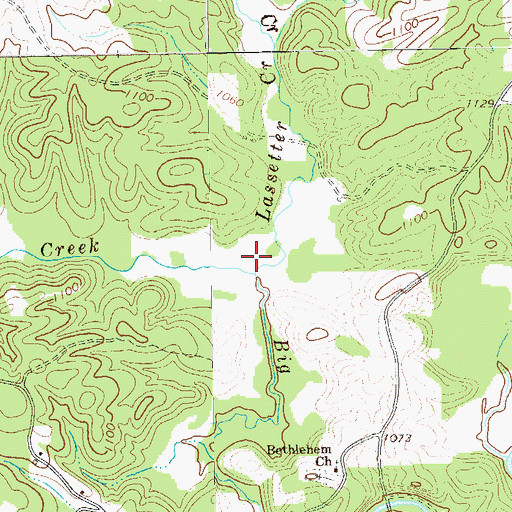 Topographic Map of Lassetter Creek, GA