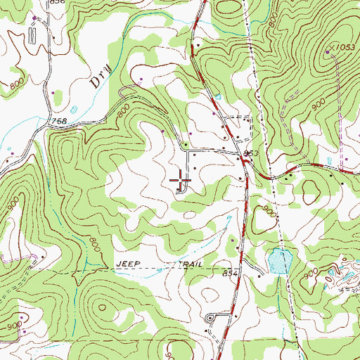 Topographic Map of Last Lake, GA