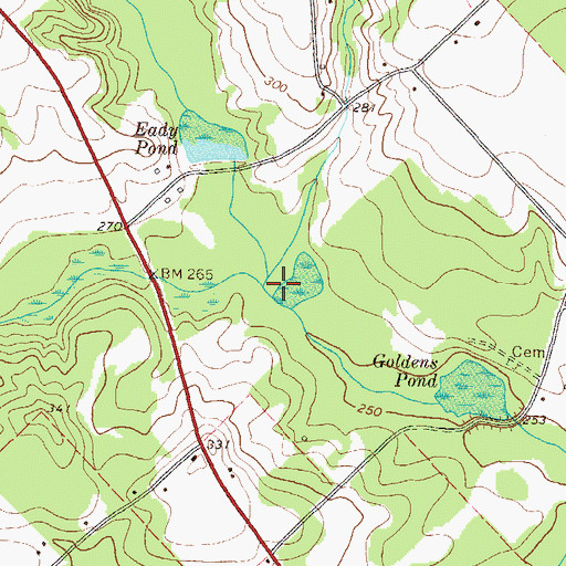 Topographic Map of Laurel Branch, GA