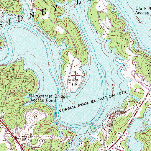 Topographic Map of Laurel Park, GA