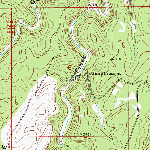 Topographic Map of McGuire Crossing, AZ