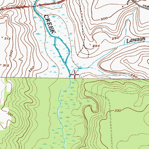 Topographic Map of Lawson Branch, GA