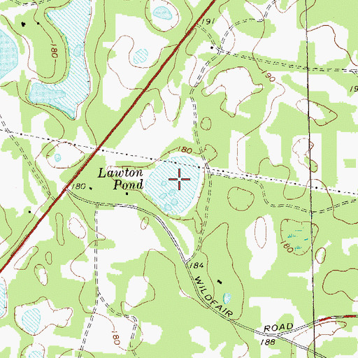 Topographic Map of Lawton Pond, GA