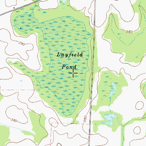 Topographic Map of Layfield Pond, GA