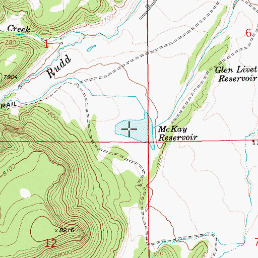 Topographic Map of McKay Reservoir, AZ